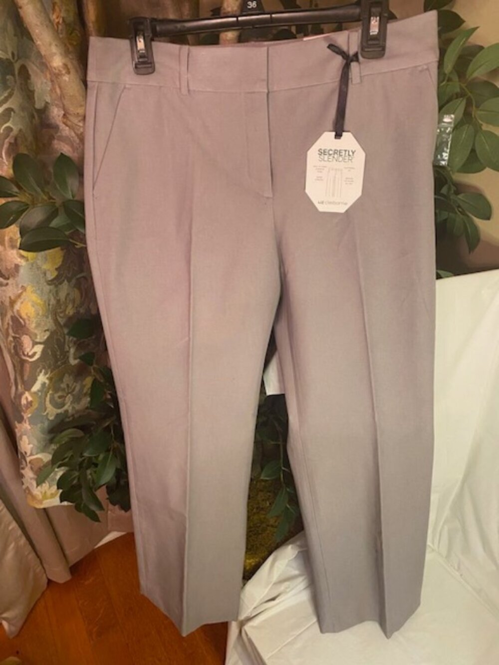 NWT Liz Claiborne Secretly Slender Trouser Pants Gray Women’s Size 10